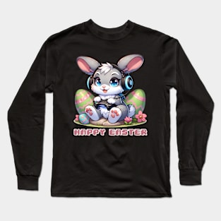 Happy Easter Gamer Bunny Long Sleeve T-Shirt